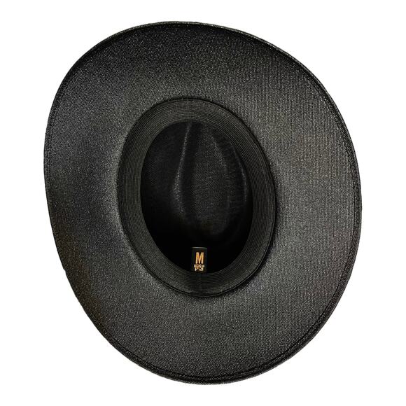 HAT MEXICAN Artisanal Hand Painted Fedora Floral Sombrero Panama Bohemian Black main image 7